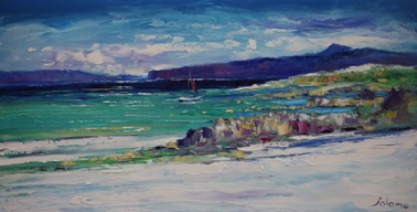A safe mooring Columba's Beach Iona 16x30